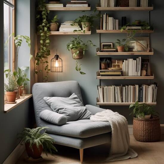 Como criar um cantinho aconchegante para leitura no seu apartamento
