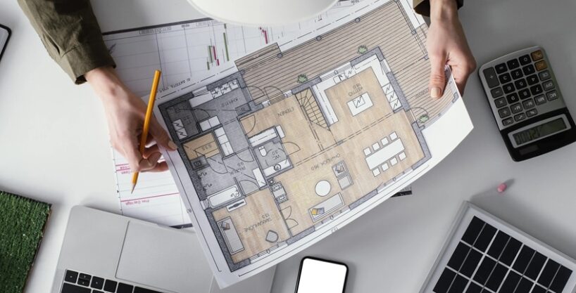 planta de apartamento bem distribuída